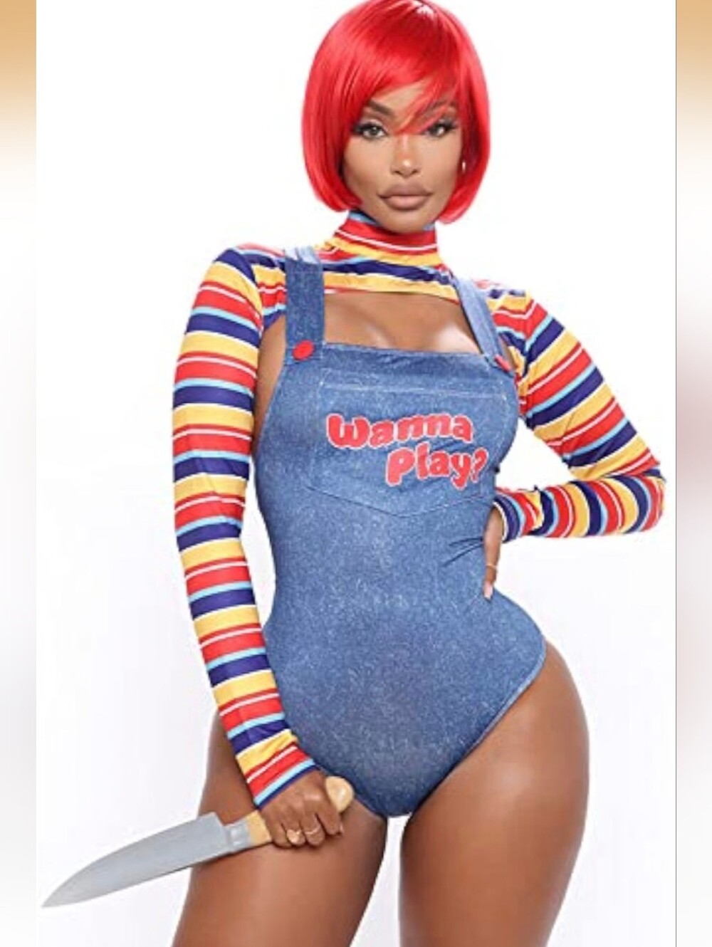 Fashion Nova Women's Chucky Halloween Costume 2 Peice Size Small / Medium
